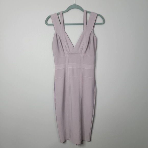 VENUS Dresses & Skirts - 10 Venus Polyester Bandage Gray Purple Bodycon Dress T